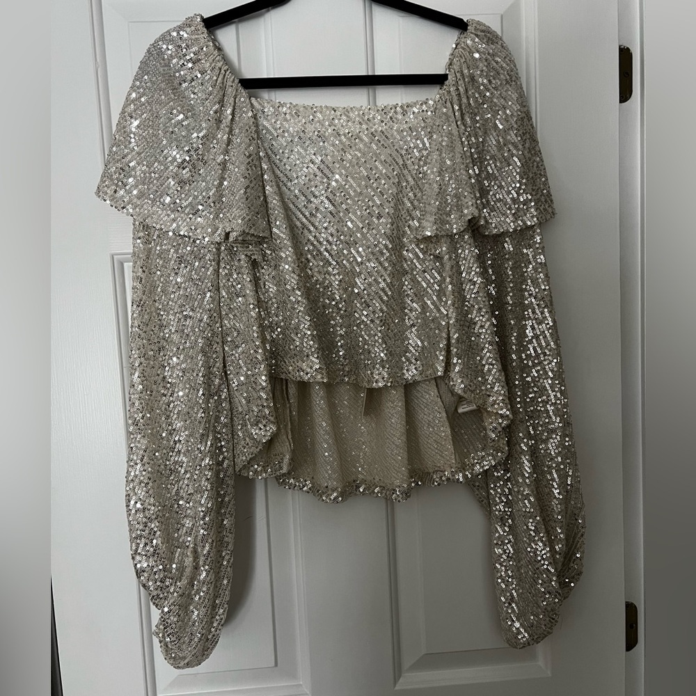 Free People - Sequin Off-Shoulder Top